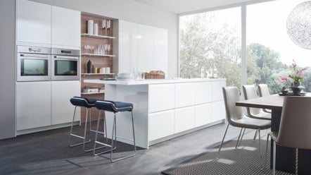 Witte hoogglans LEICHT ORLANDO-K PUR keuken