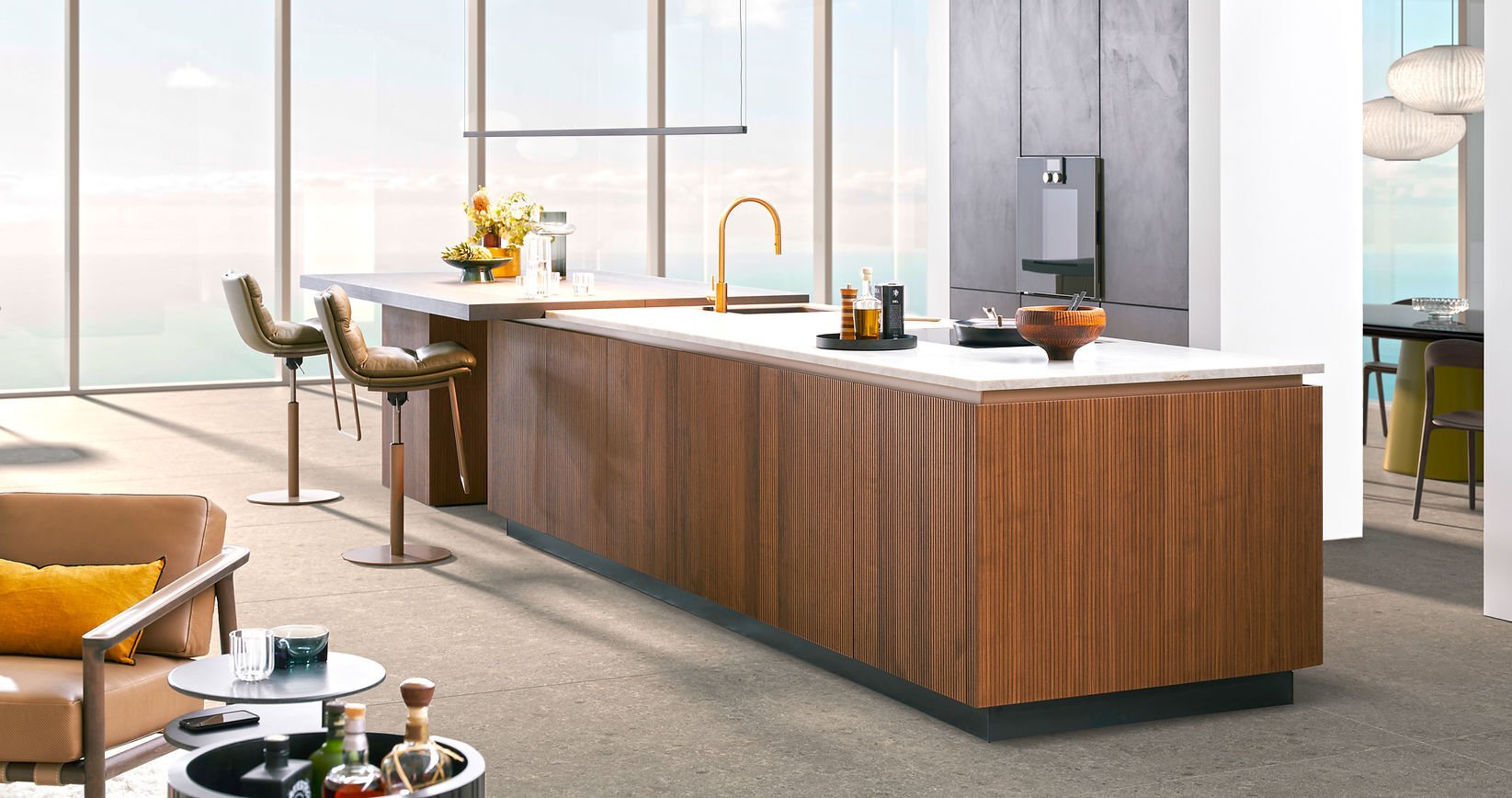 Metaalaccenten in brons, messing en champagne