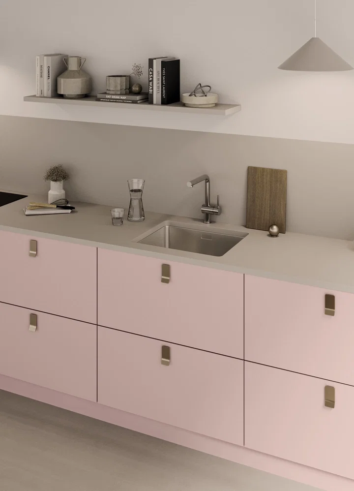 Betonnen aanrechtblad beige
